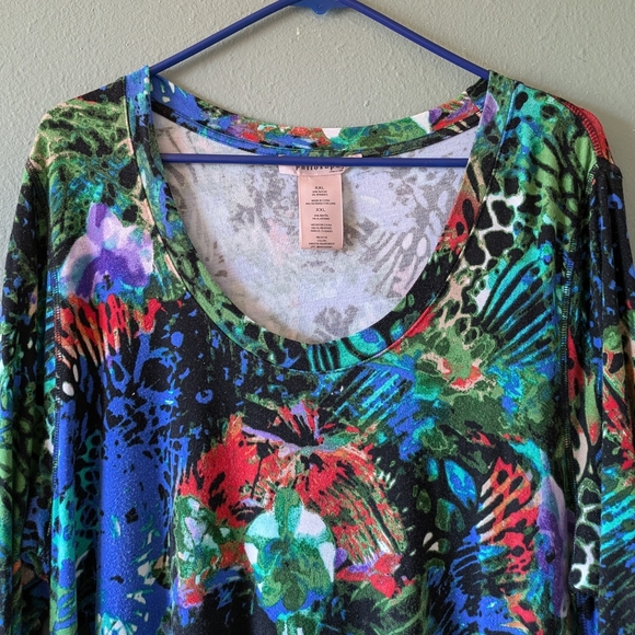 Philosophy Multi Print Jersey Knit Top Size XXL - Picture 2 of 6